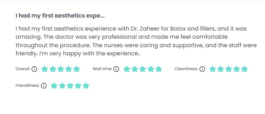 Patient review screenshot by Patient review