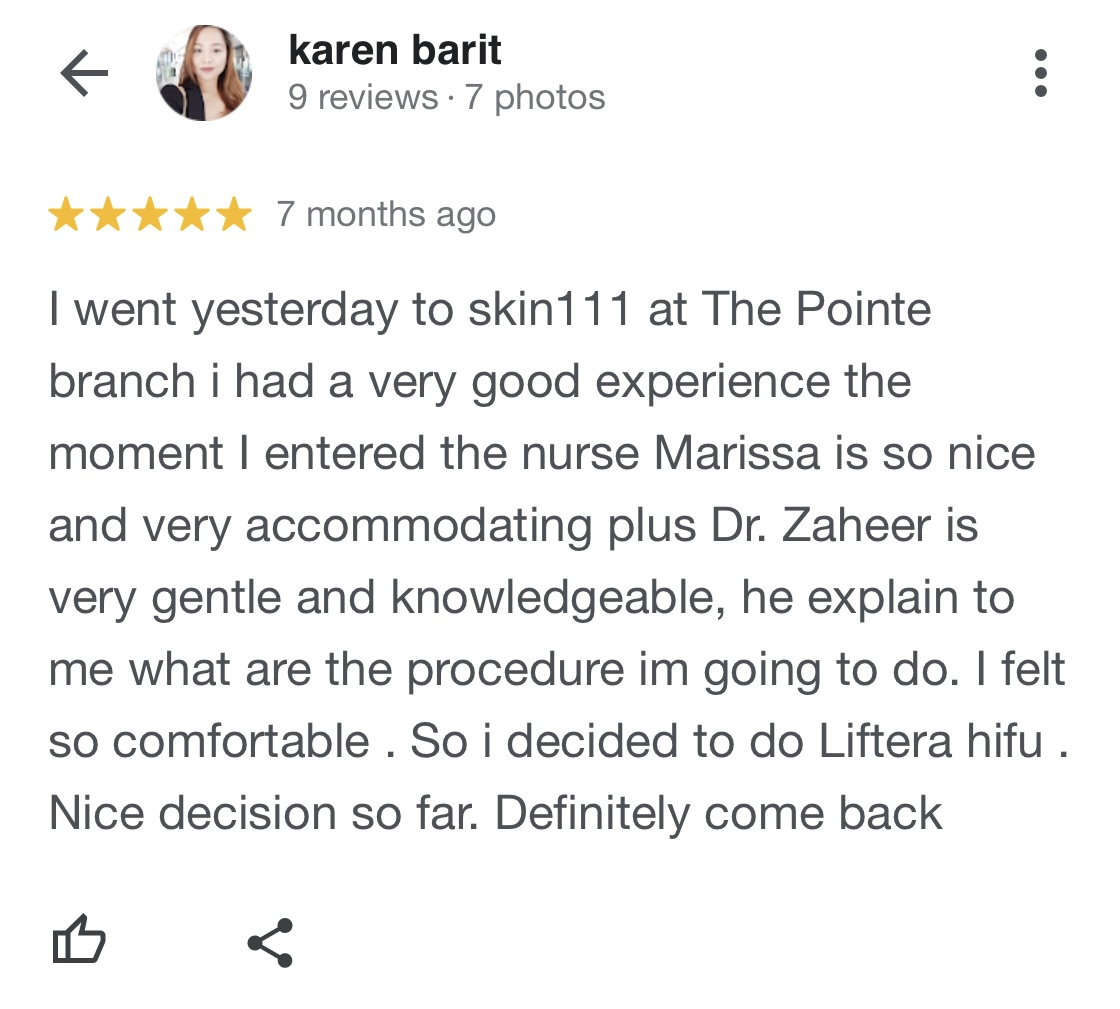 Patient review screenshot by karen barit