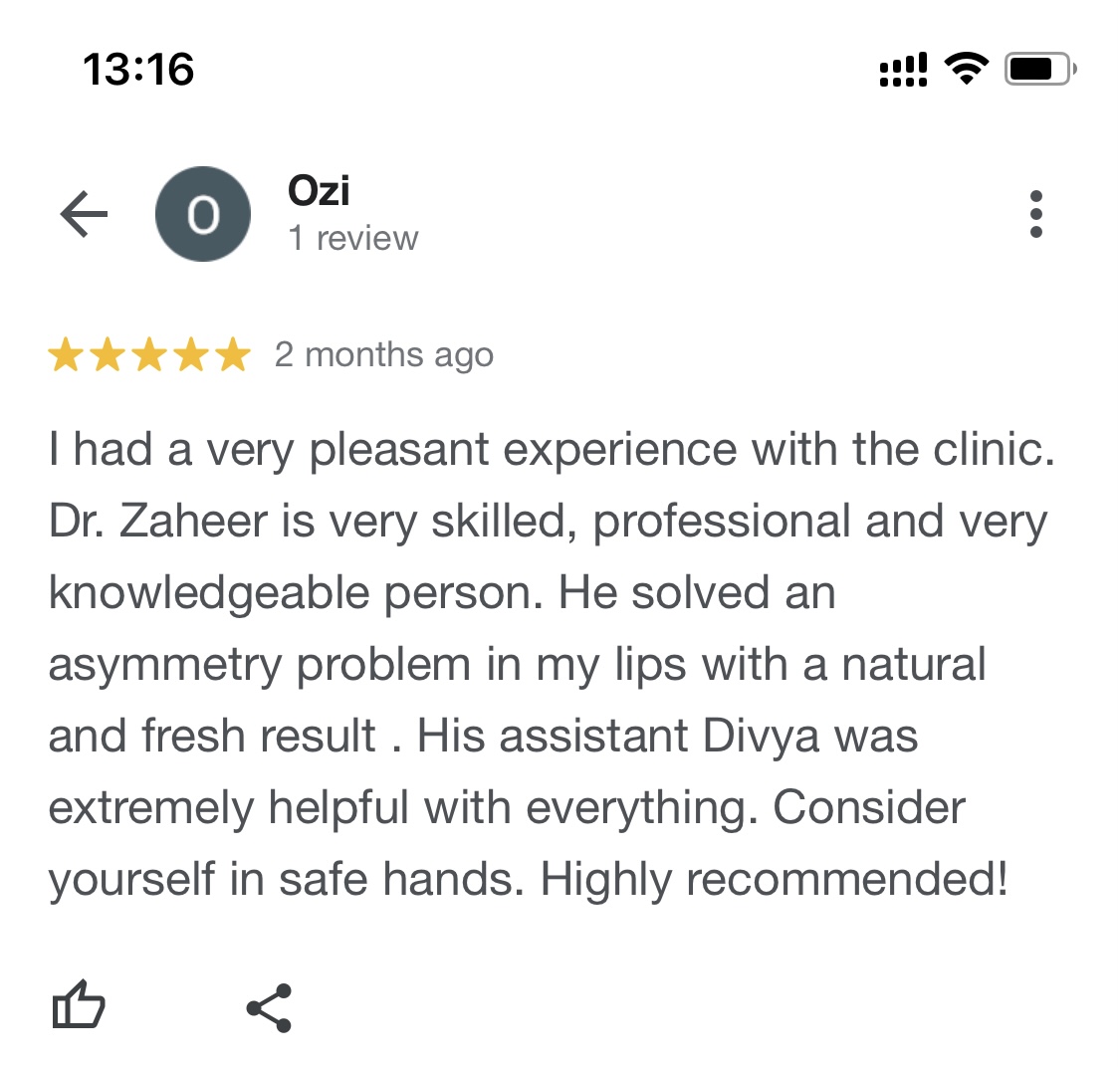 Patient review screenshot by Ozi