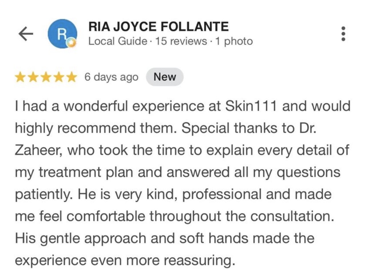 Patient review screenshot by RIA JOYCE FOLLANTE