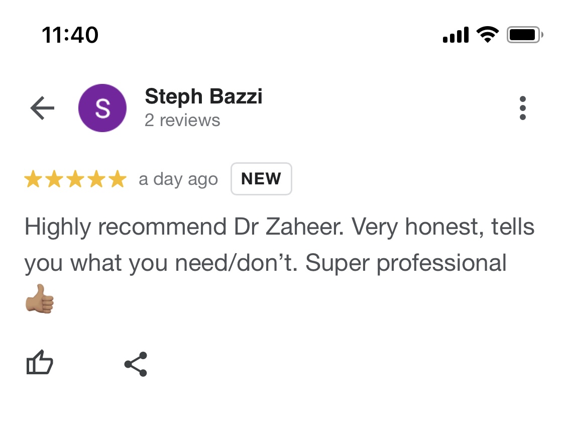 Patient review screenshot by Steph Bazzi